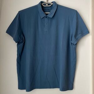 Ash & Erie Pique Daily Polo Shirt Men’s XXL Blue Short Sleeve Casual Pima Cotton